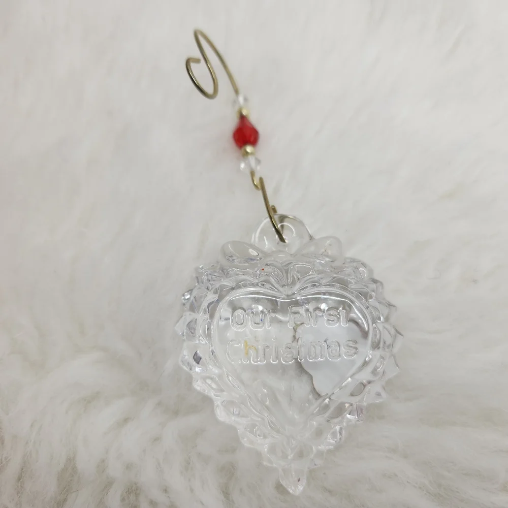 Waterford Crystal Our First Christmas Heart Shape Ornament